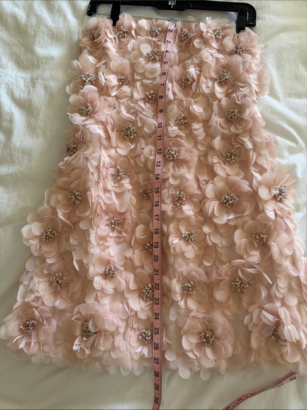 Alice + Olivia Blush Pink Floral Appliqué Party Dress - Picture 8 of 8